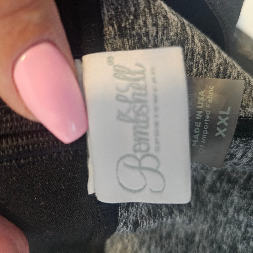 Bombshell sportswear xxl leggings sexy gray black thigh gym - Picture 4 of 6